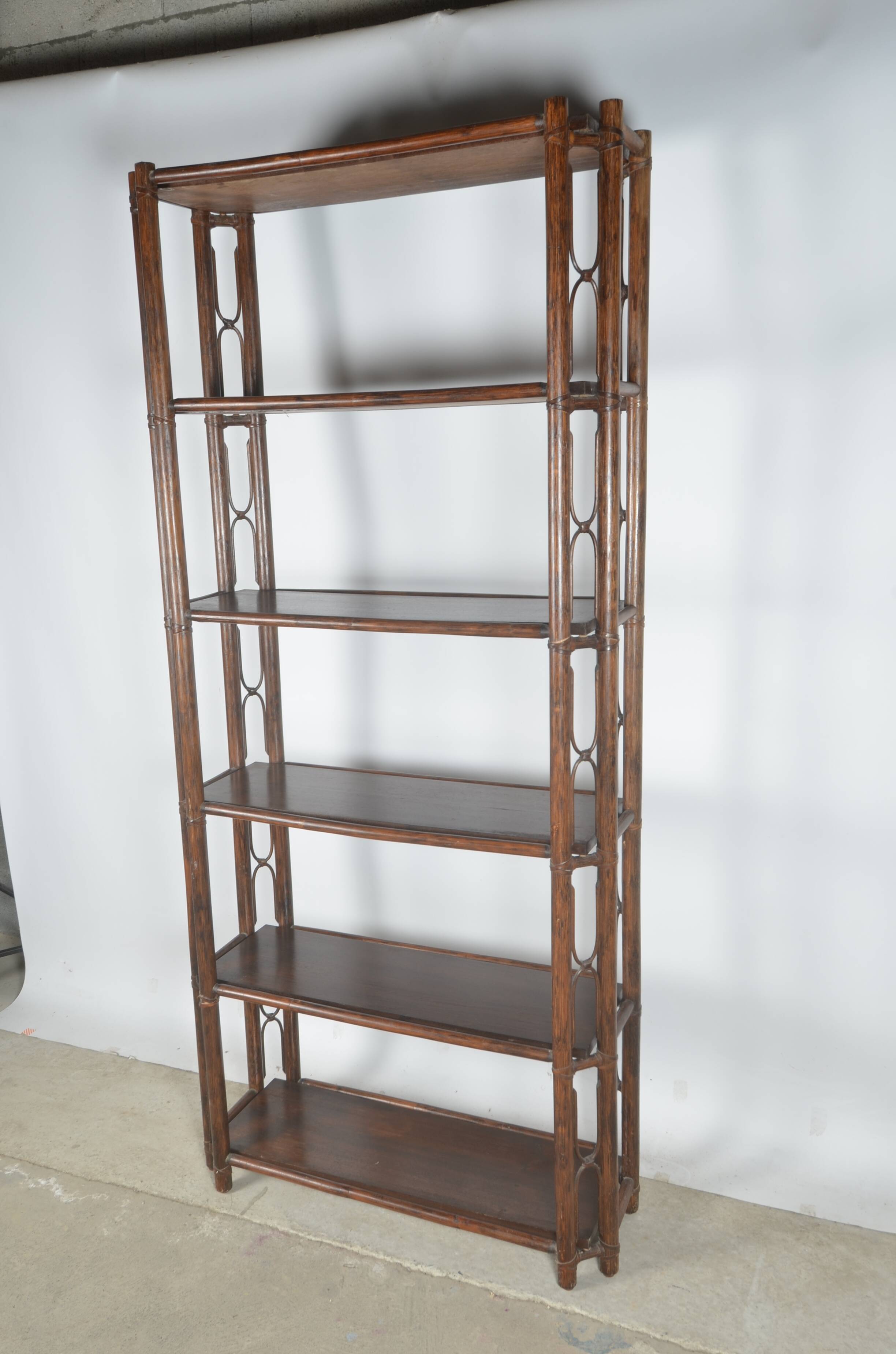 Rattan shelf 6 shelves