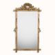 Antique faux wood mirror with bird's nest, 19th century