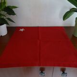 5 red Linvosges napkins with stars 48 x 48