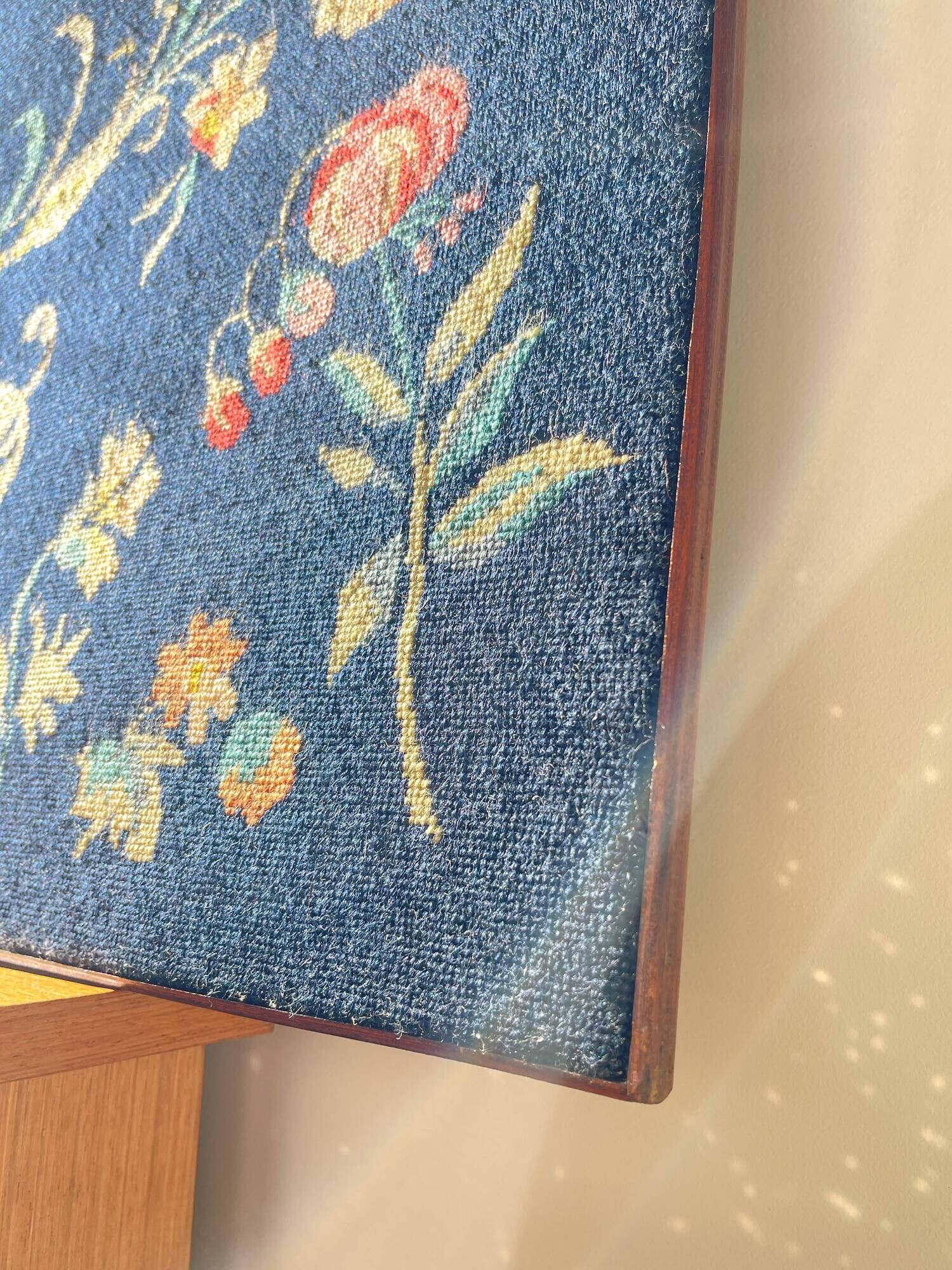 Large vintage floral pattern tapestry, 1970s