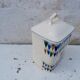 Art Deco ceramic pot geometric patterns café