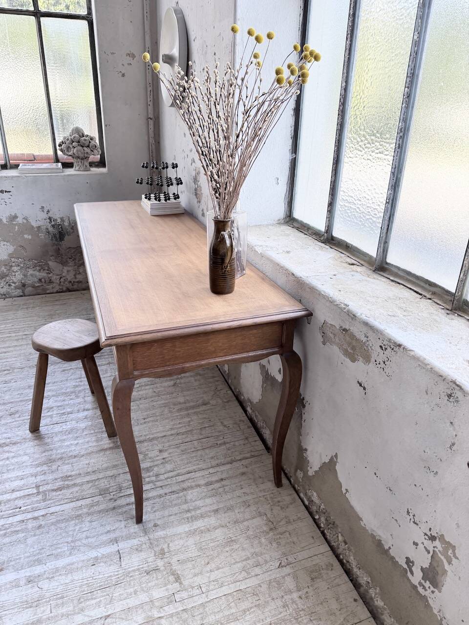 Console bureau en chêne 1960