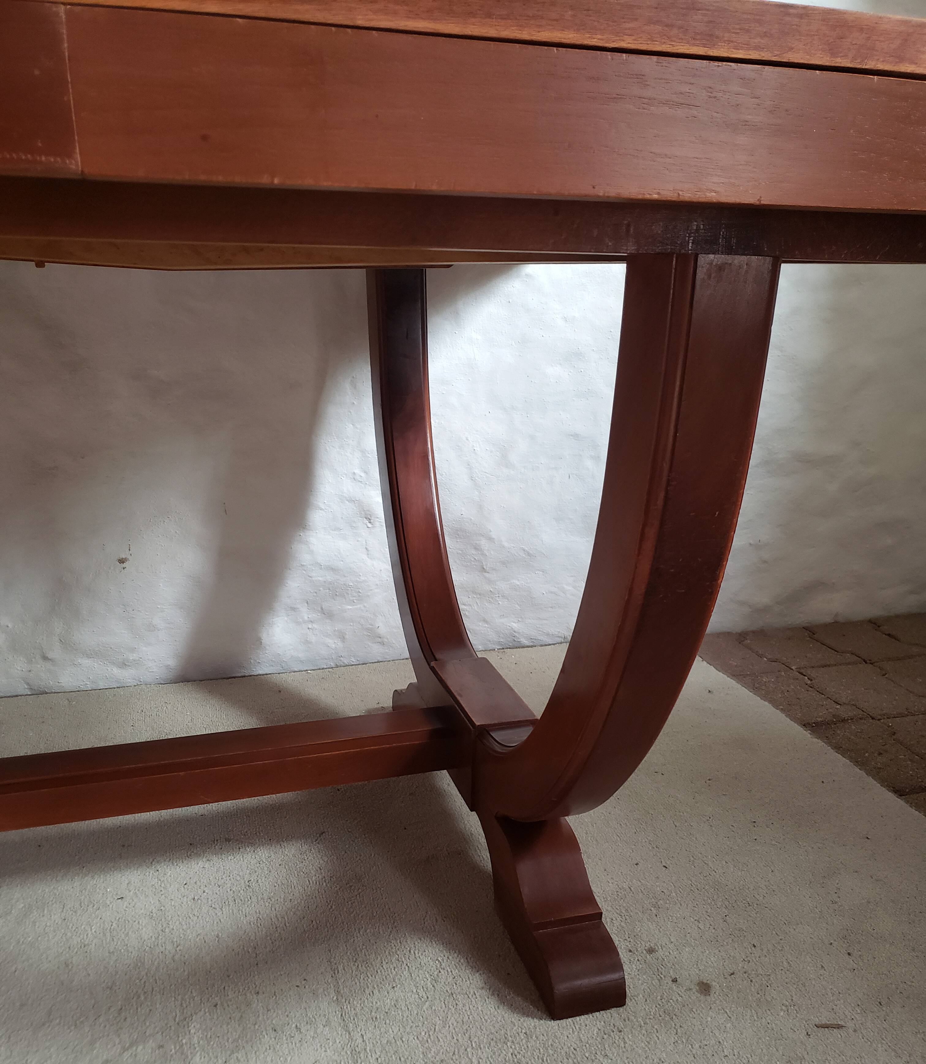 Walnut art-deco table