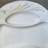 Art Nouveau majolica asparagus plates