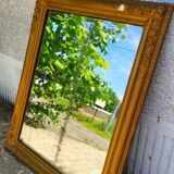 Gilded mirror, trumeau
