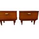 Set of 2 vintage wooden bedside tables/mini cabinets.