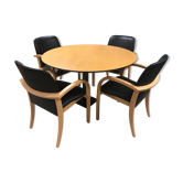 Table ronde et 4 fauteuils
