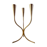 Candlestick Gunnar Ander at Ystad Metall Sweden 60s brass