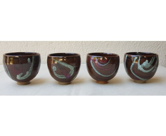 Handmade ceramic pitcher and cups