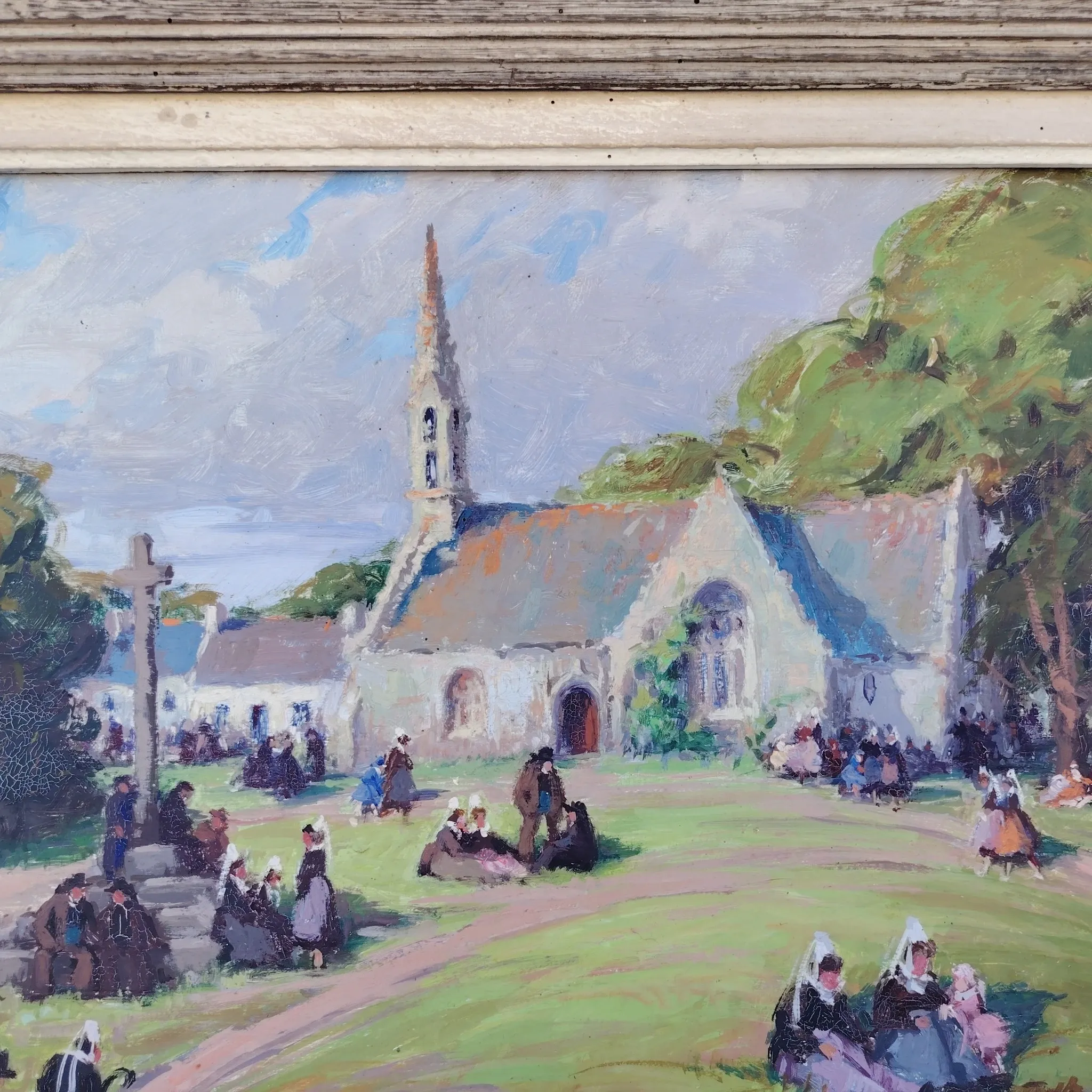 Oil on panel, Pierre Plouhinec, Trinity on Plozevet