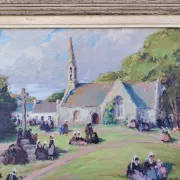 Oil on panel, Pierre Plouhinec, Trinity on Plozevet