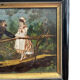 Oil on panel XIXth gallant scene