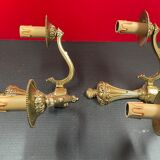 Paire d'applique en bronze stylisé classique