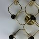 60s 70s 9-bulb ceiling lamp from Leola Leuchten Germany in brass
