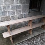 Pair of rustic benches 265 cm
