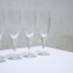 Series of 10 vintage crystal champagne flutes