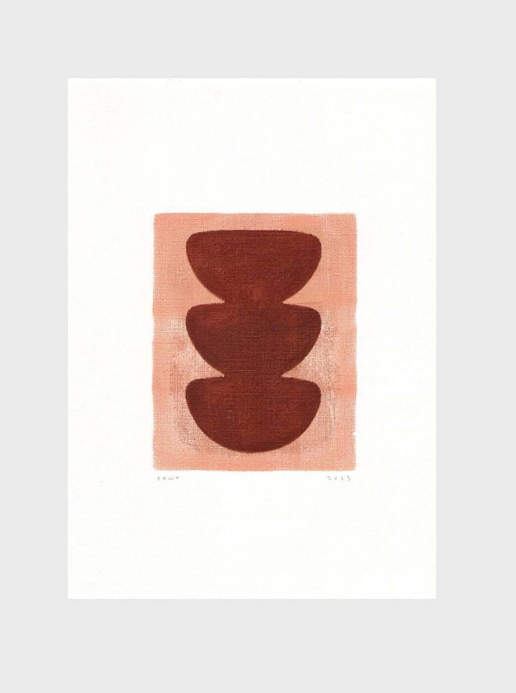 Painting on paper - H461 - Signed Eawy