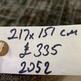 Distressed vintage turkish patchwork rug 217x151 cm wool medium