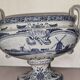 Delft earthenware planter with mill decoration