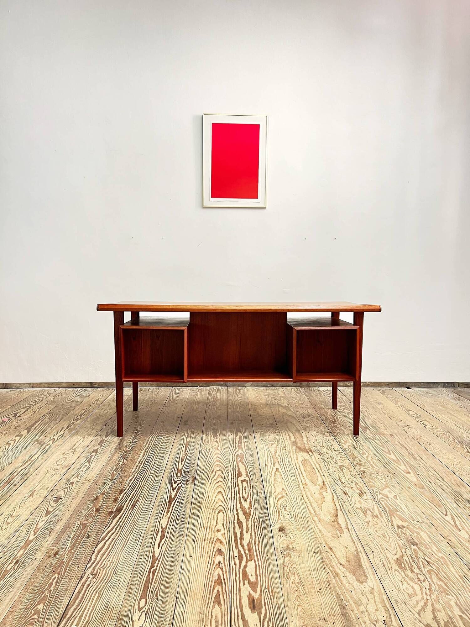 Mid-Century Danish Teak Desk by Peter Løvig Nielsen for Hedensted Møbelfabrik, Denmark, 1970s