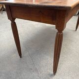 Ancienne table de brasserie en noyer année 1900