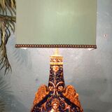 19th century Gien ceramic lamp