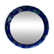 Hand-painted round ceramic art wall mirror, Germany 1960s