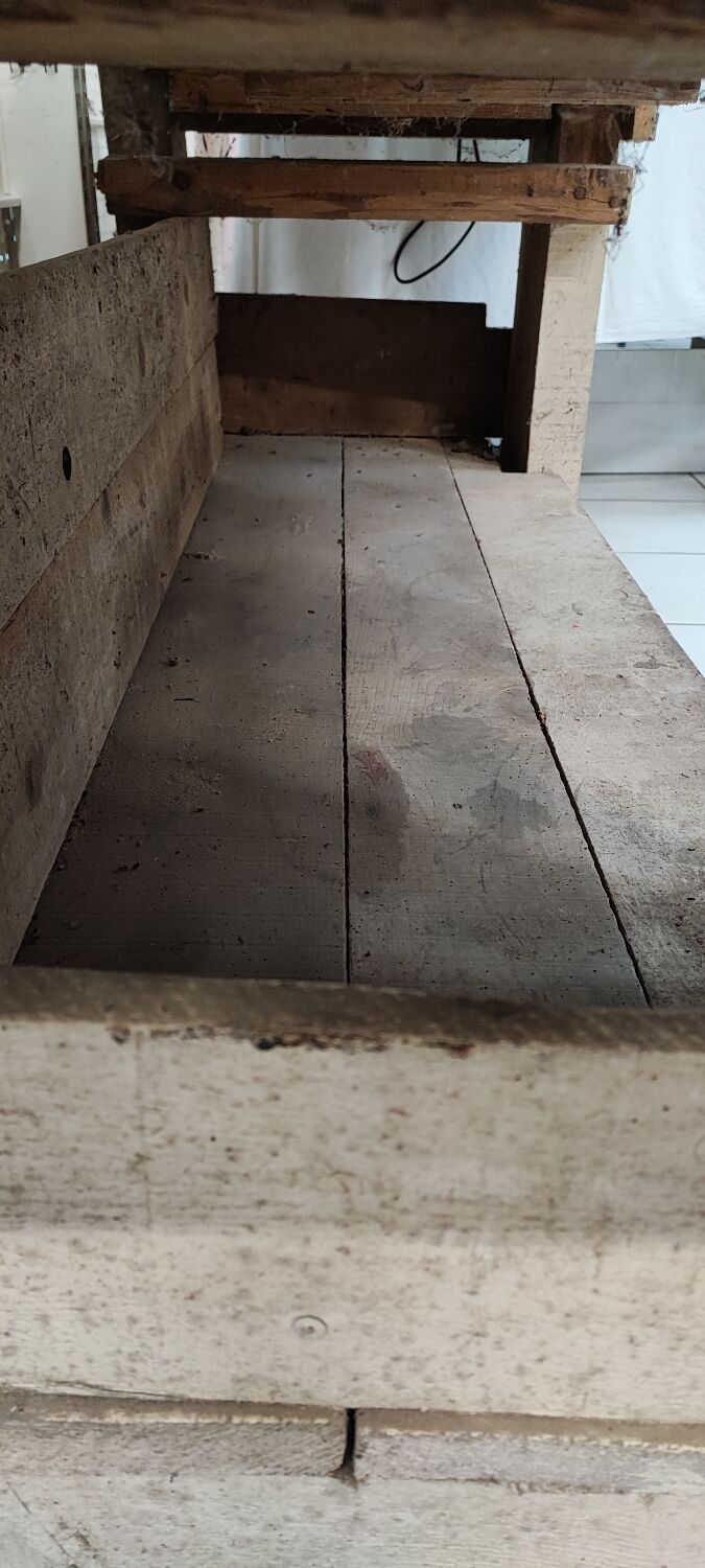 Vintage wooden workbench