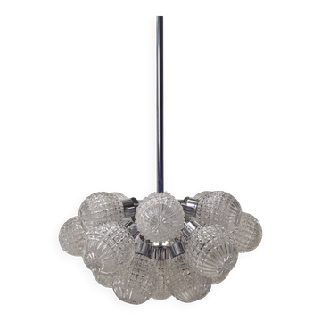 Lustre globe en verre de grande taille, par Richard Essig, Allemagne, années 1960