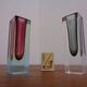 Italian Murano Glass Sommerso Vases from Murano, 1960s, Set of 2