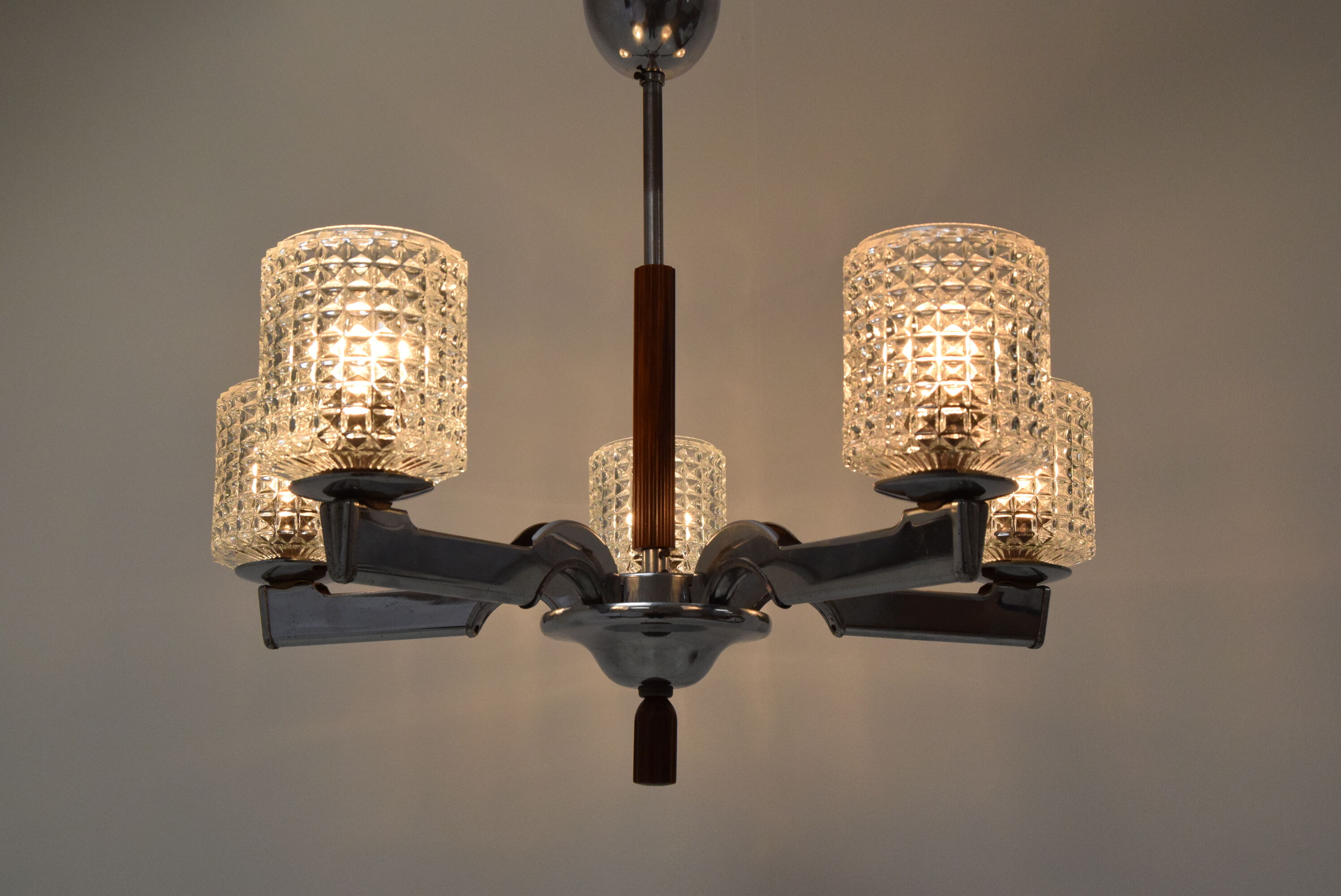 Mid-century chrome Chandelier,1960's.