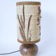 Sandstone lamp with dried flower lampshade, 1970