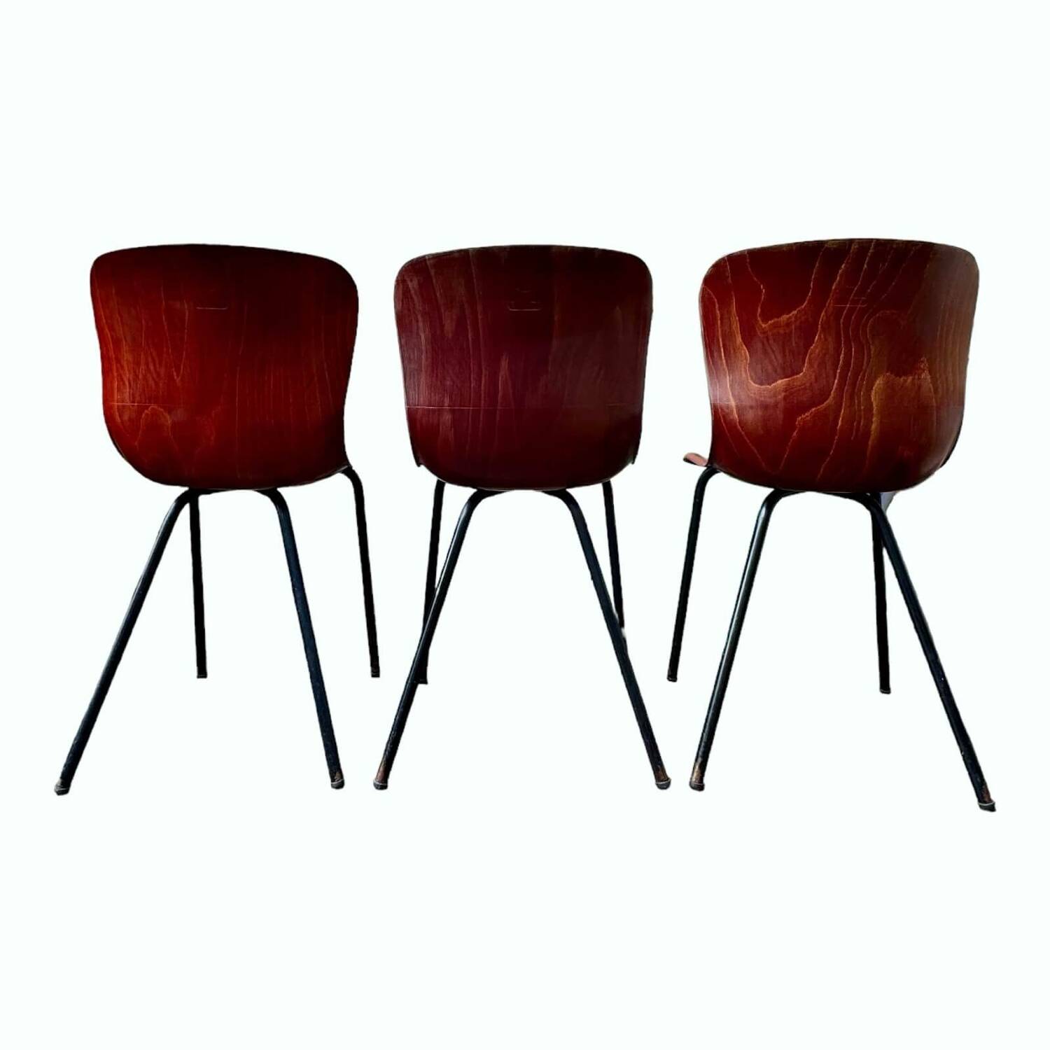 3 Pagholz chairs - Elmar Flöttoto, 1956