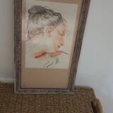 Wooden frame + drawing