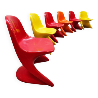 6 chaises vintage Casalino pour enfants par Alexander Begge, Allemagne 1970