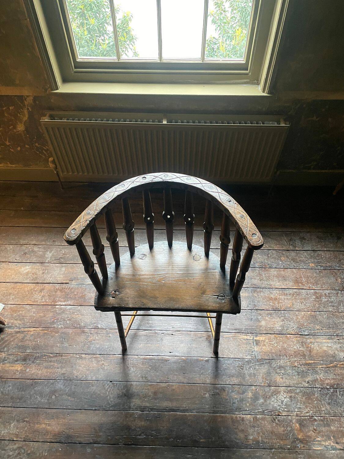 Circa Early 19th Century Century Welsh Vernacular Stick Back Hedge Chair