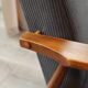 Scandinavian modern armchair graphite corduroy H.Lis
