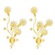 Large Gilt Brass & Crystal Flower Shape Wall Light from Palwa, 1970s