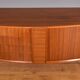 Restored Danish Style Walnut & Teak Sideboard With Tambour Doors