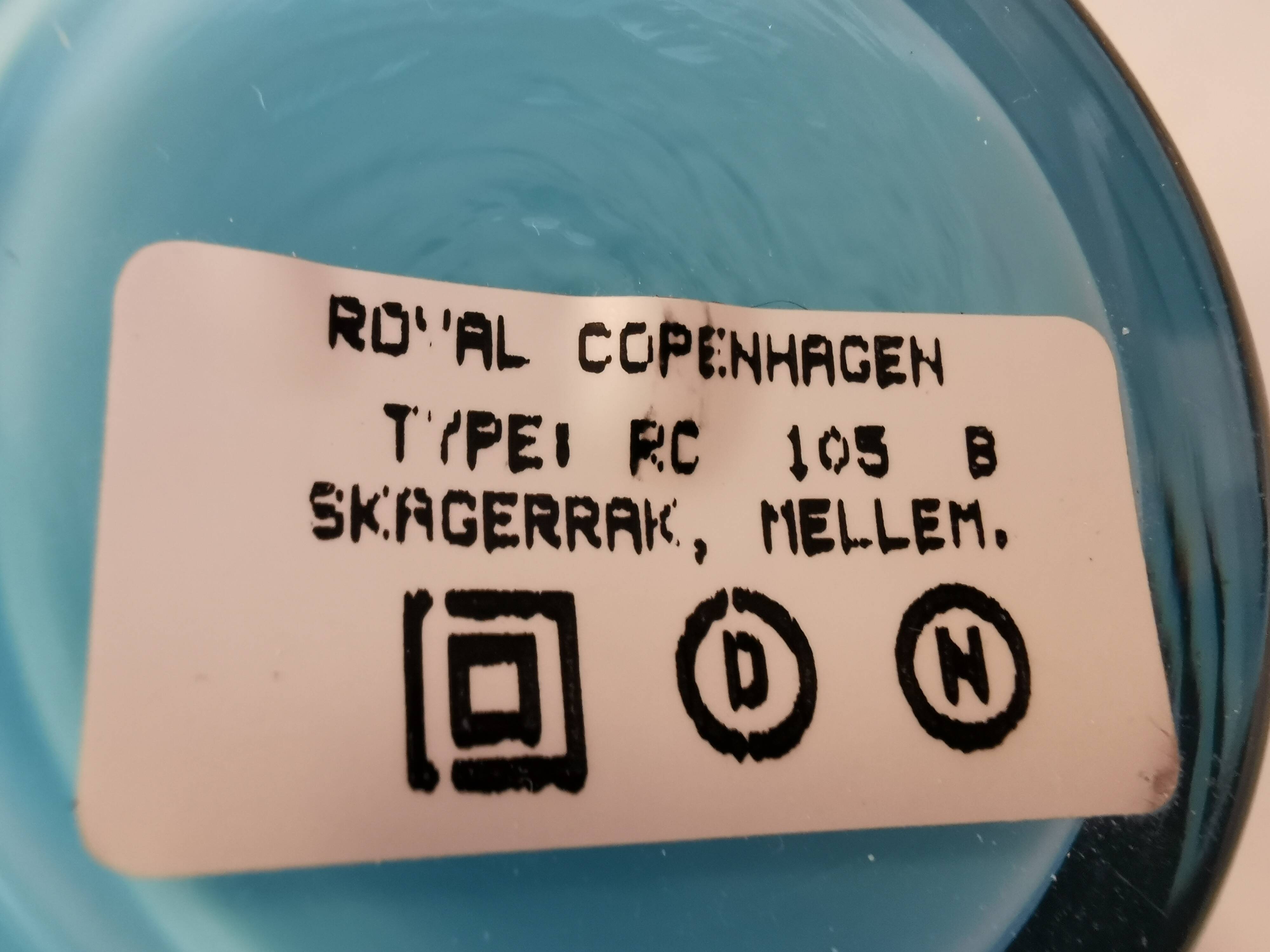 Table lamp designed by Anja Kjær in 1991 for Royal Copenhagen (produced at Holmegaard glassworks)