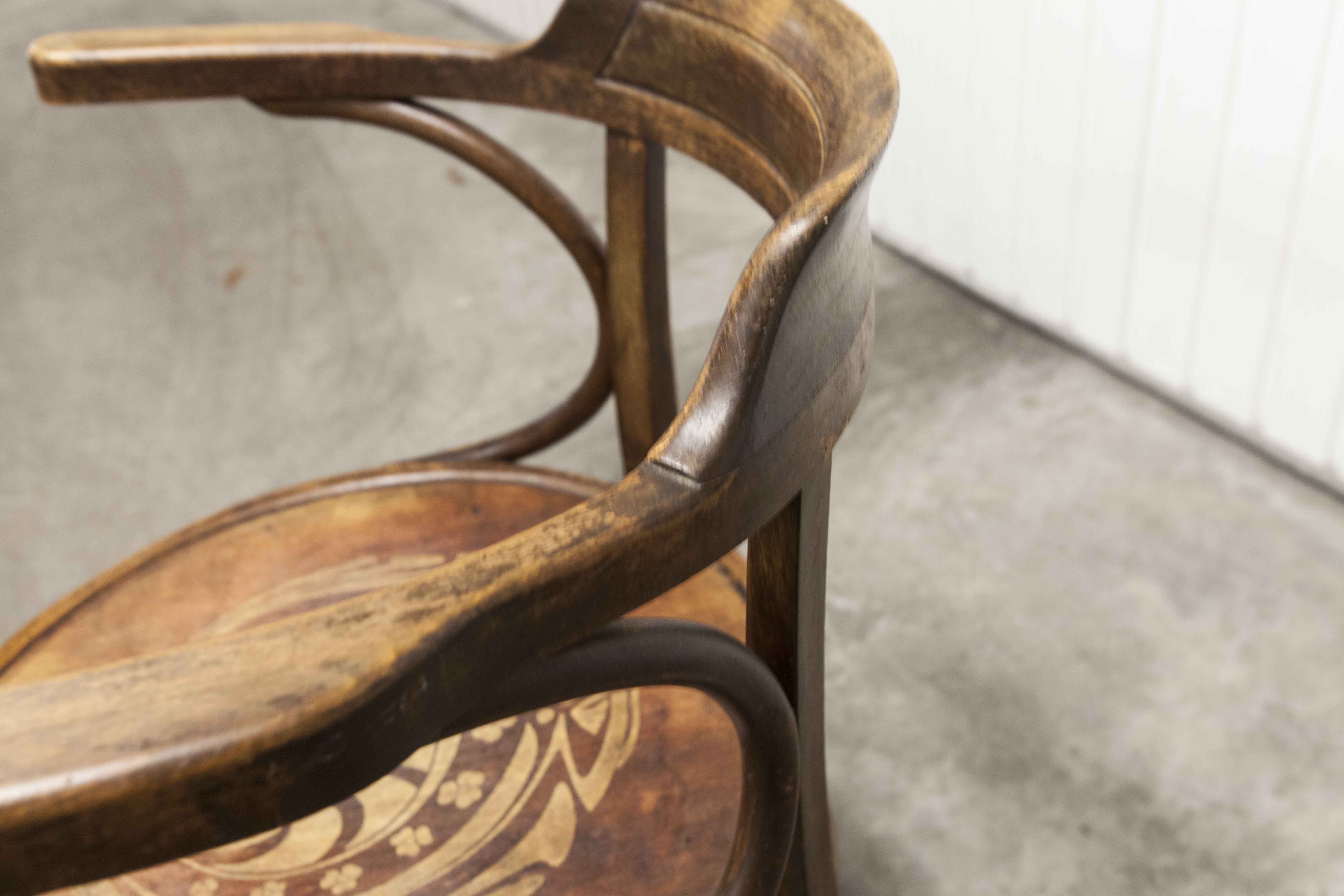 Office chair Baumann 1914 curved wood