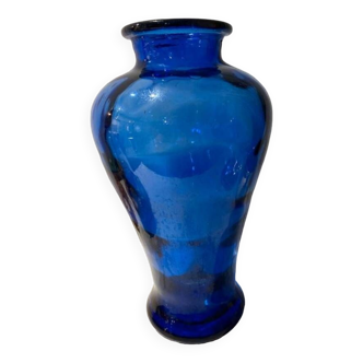 Large blue vase