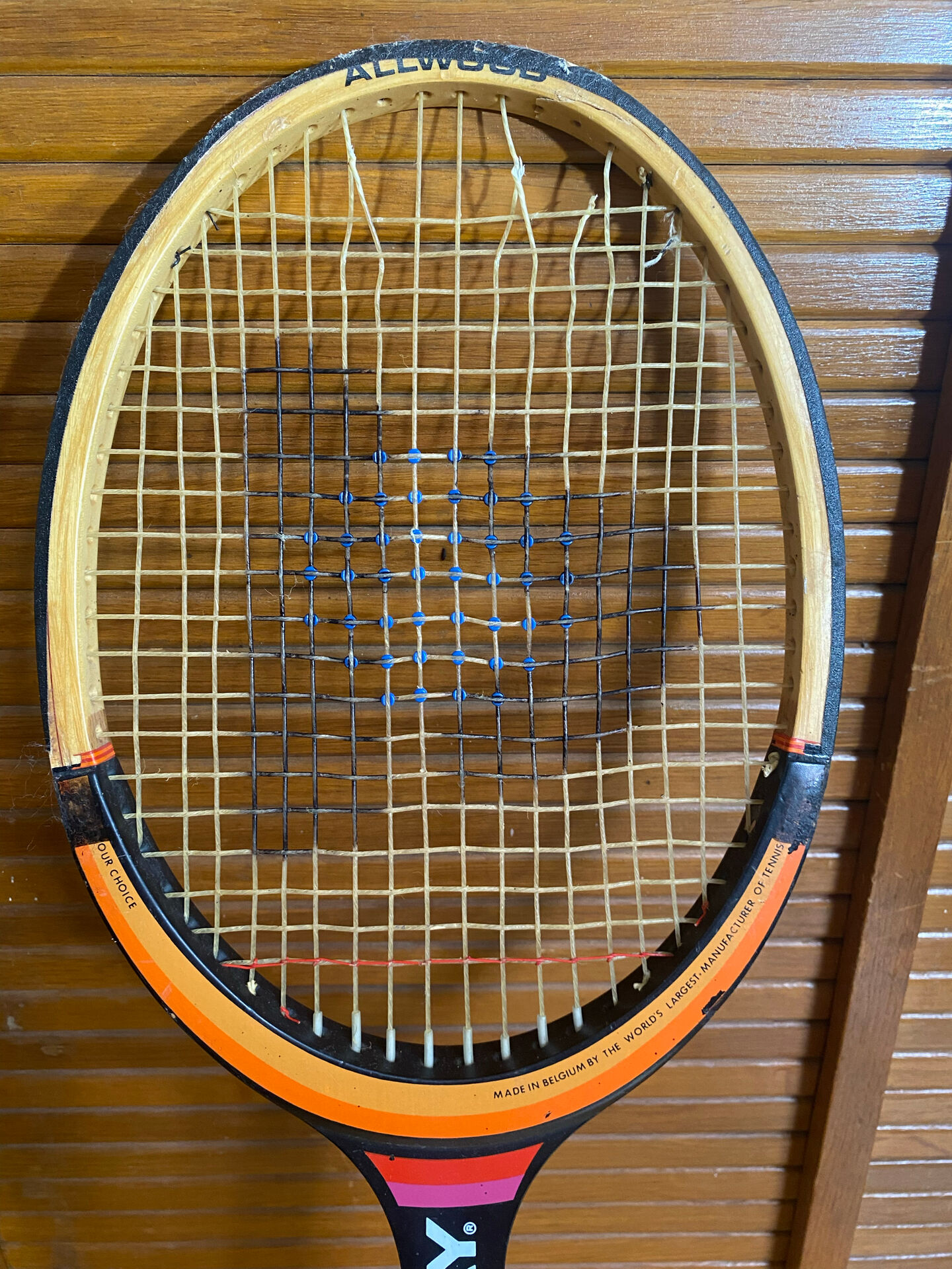 Vintage donnay bjorn borg tennis racket wood + case