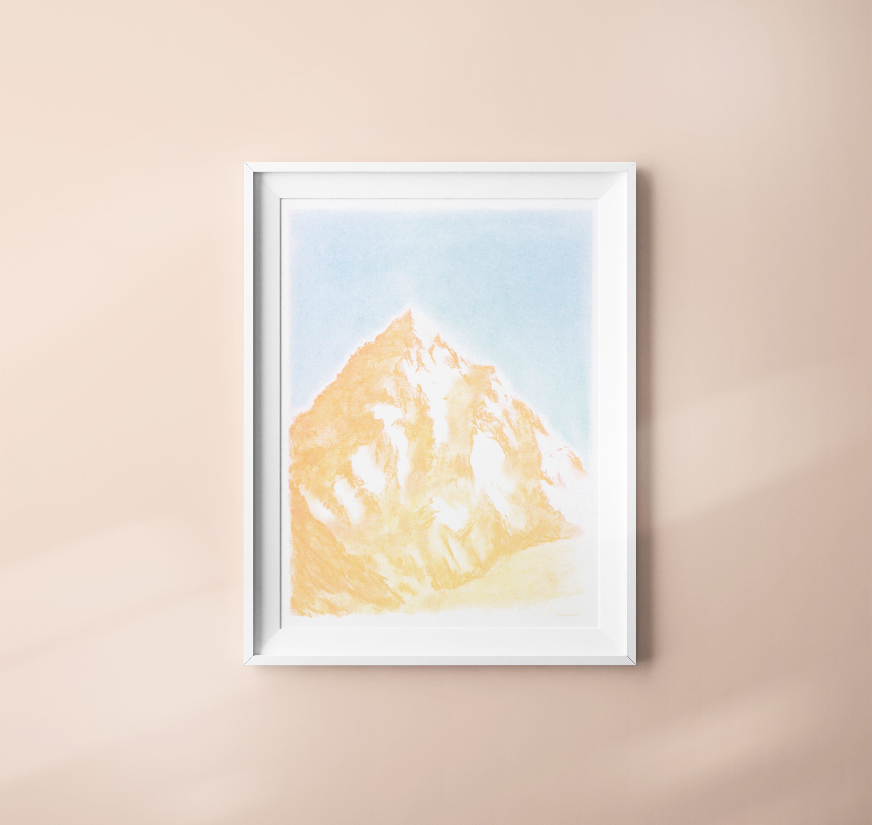 Mountain Landscape "Mount Clement" - Original Drawing