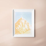 Mountain Landscape "Mount Clement" - Original Drawing