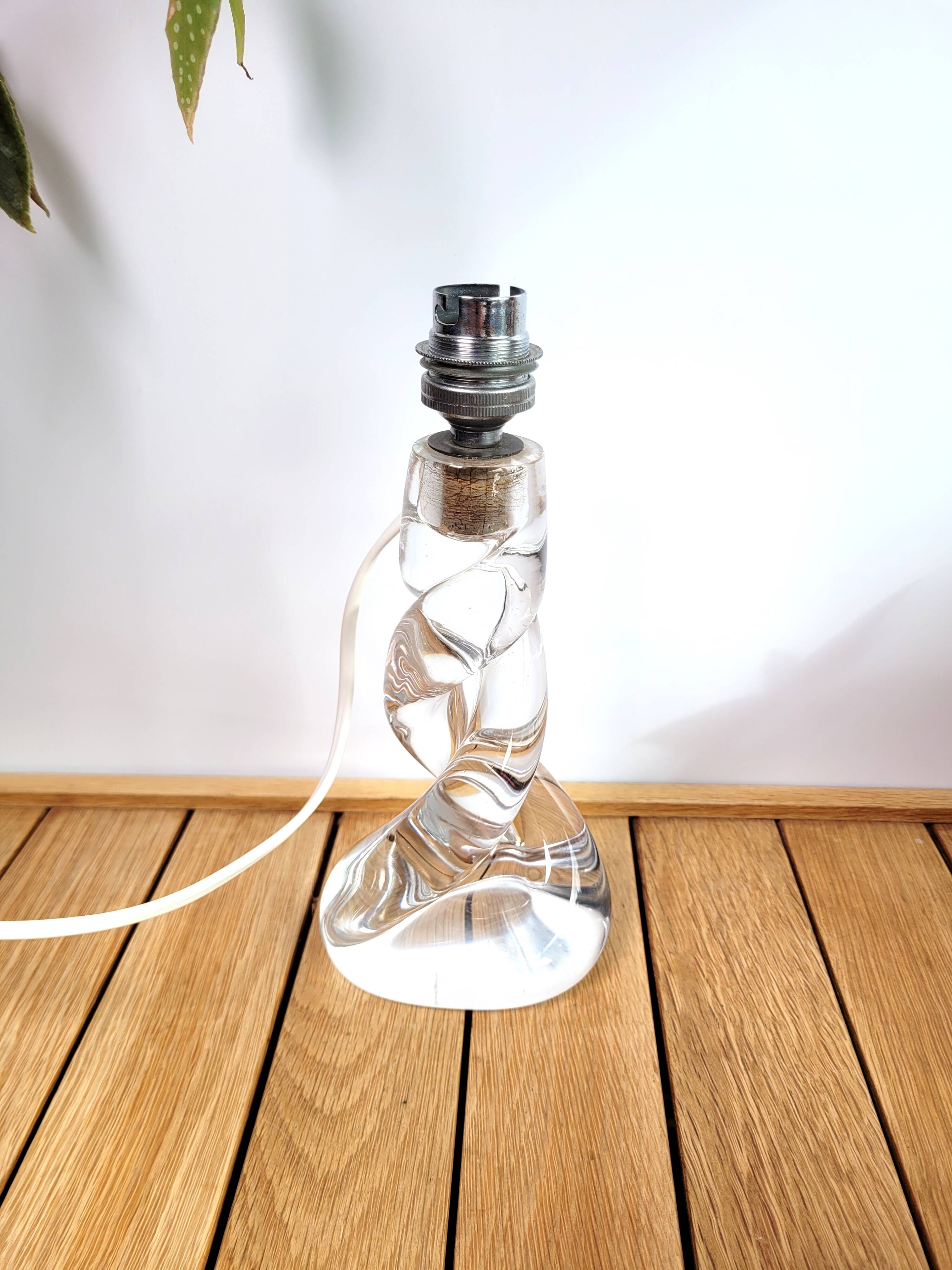 Twisted crystal lamp foot 1960