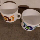 Tasses arcopal à fleurs