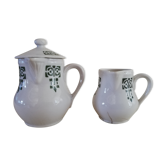 Art Nouveau milk jug and creamer