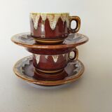2 bistro coffee cups