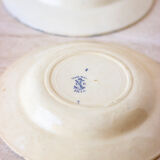 Set of 6 hollow plates earth of iron